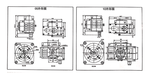 電動(dòng)閥門(mén)執(zhí)行器05/10外形圖
